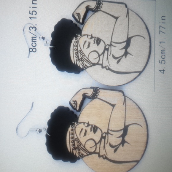 Strong woman earrings - Picture 2 of 3